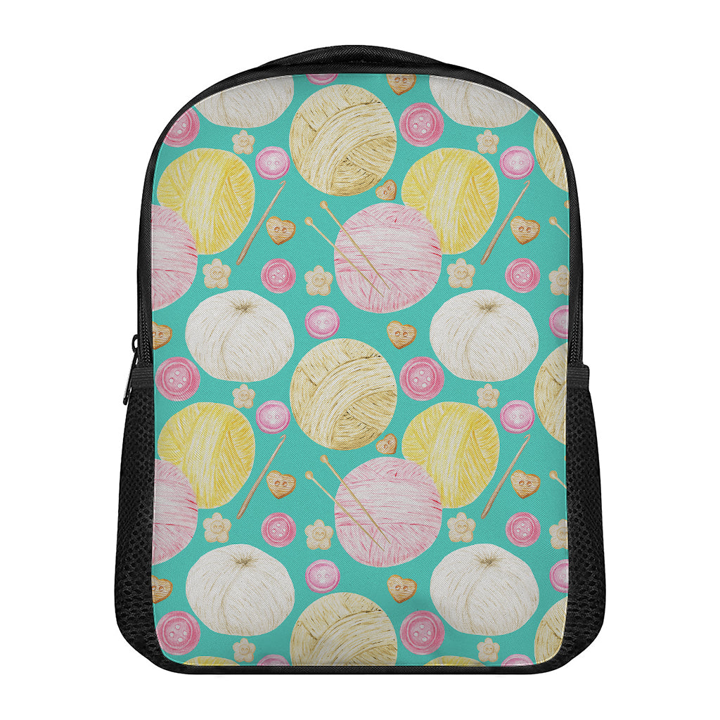 Watercolor Yarn Pattern Print Casual Backpack