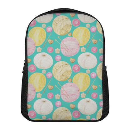 Watercolor Yarn Pattern Print Casual Backpack