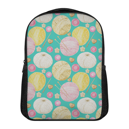 Watercolor Yarn Pattern Print Casual Backpack
