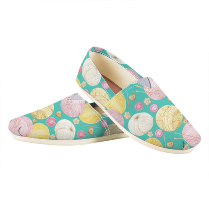 Watercolor Yarn Pattern Print Casual Shoes