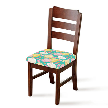 Watercolor Yarn Pattern Print Chair Cushion Cover