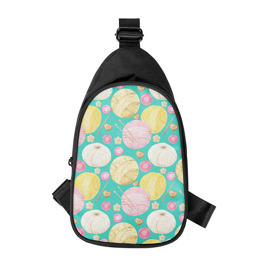 Watercolor Yarn Pattern Print Chest Bag