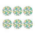 Watercolor Yarn Pattern Print Coaster Set