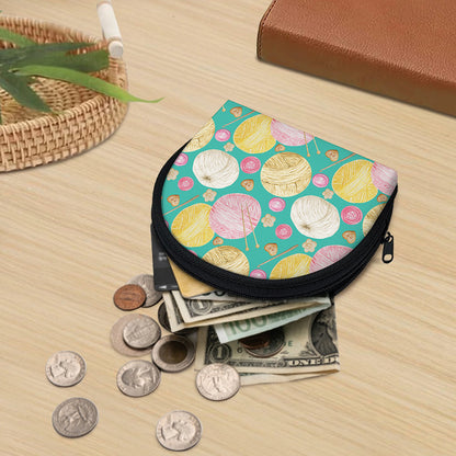 Watercolor Yarn Pattern Print Coin Purse