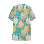 Watercolor Yarn Pattern Print Cotton Hawaiian Shirt