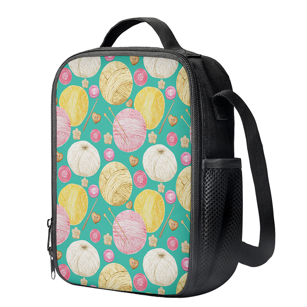 Watercolor Yarn Pattern Print Crossbody Lunch Bag