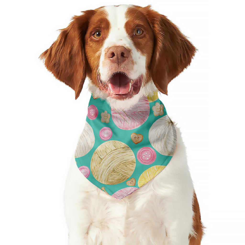 Watercolor Yarn Pattern Print Dog Bandana
