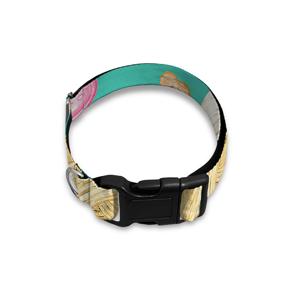 Watercolor Yarn Pattern Print Dog Collar
