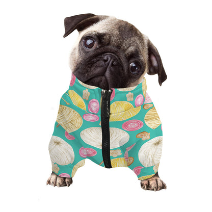 Watercolor Yarn Pattern Print Dog Zip Up Jacket