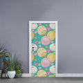 Watercolor Yarn Pattern Print Door Sticker