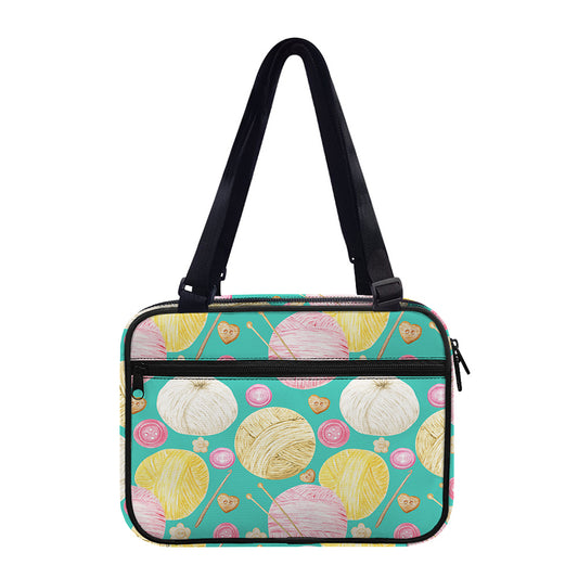Watercolor Yarn Pattern Print Double Strap Bible Bag