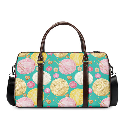Watercolor Yarn Pattern Print Duffle Bag