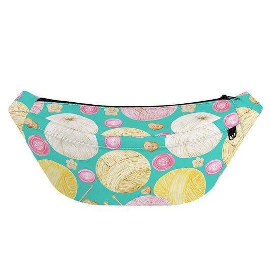 Watercolor Yarn Pattern Print Fanny Pack