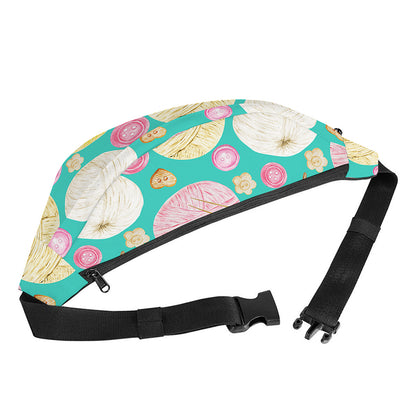 Watercolor Yarn Pattern Print Fanny Pack
