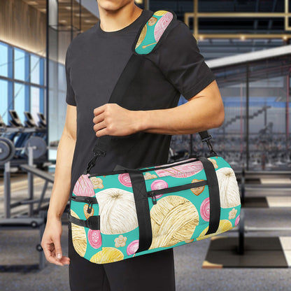 Watercolor Yarn Pattern Print Gym Bag