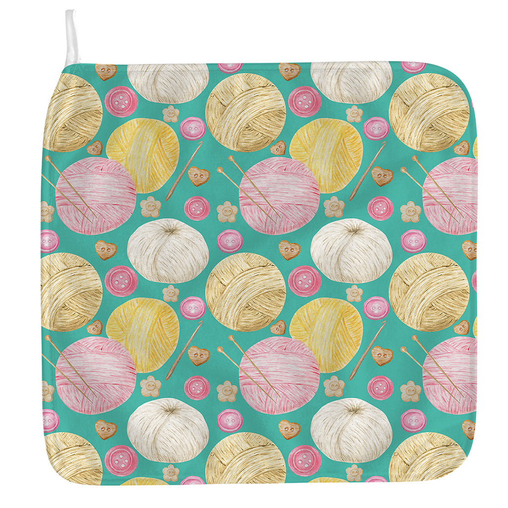 Watercolor Yarn Pattern Print Hand Towel