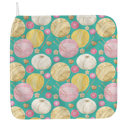 Watercolor Yarn Pattern Print Hand Towel