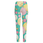 Watercolor Yarn Pattern Print High-Waisted Pocket Leggings