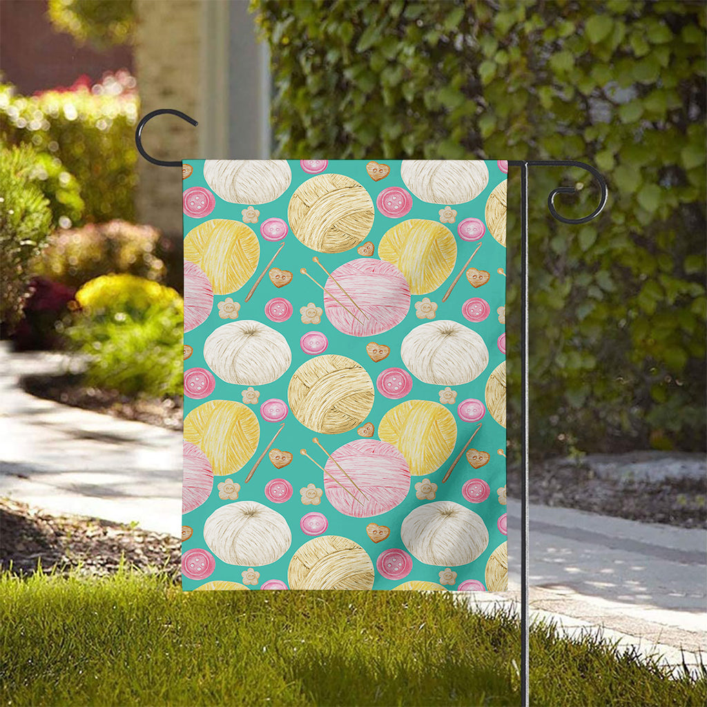 Watercolor Yarn Pattern Print House Flag