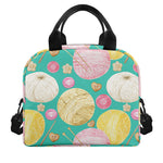 Watercolor Yarn Pattern Print Insulated Lunch Bag