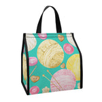 Watercolor Yarn Pattern Print Insulated Lunch Tote