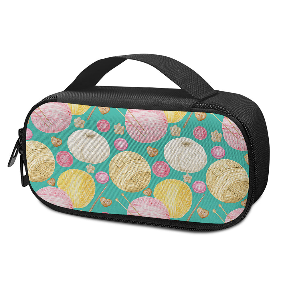 Watercolor Yarn Pattern Print Insulin Cooler Travel Case