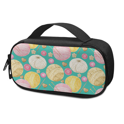 Watercolor Yarn Pattern Print Insulin Cooler Travel Case