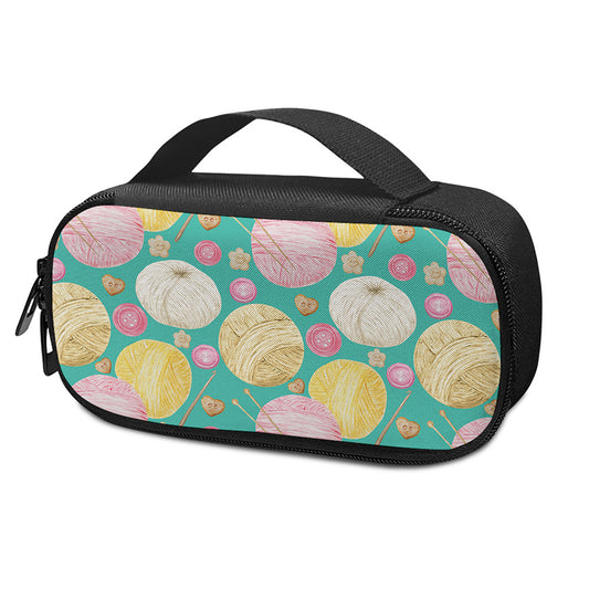 Watercolor Yarn Pattern Print Insulin Cooler Travel Case