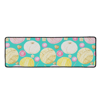 Watercolor Yarn Pattern Print Long Kitchen Mat