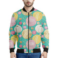 Watercolor Yarn Pattern Print Men's Bomber Jacket