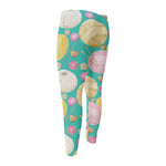 Watercolor Yarn Pattern Print Men's Compression Pants