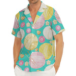 Watercolor Yarn Pattern Print Men's Deep V-Neck Shirt