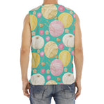 Watercolor Yarn Pattern Print Men's Fitness Tank Top