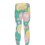 Watercolor Yarn Pattern Print Men's leggings