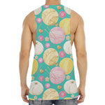 Watercolor Yarn Pattern Print Men's Muscle Tank Top
