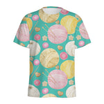 Watercolor Yarn Pattern Print Men's Sports T-Shirt