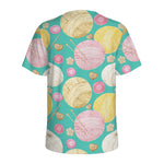 Watercolor Yarn Pattern Print Men's Sports T-Shirt