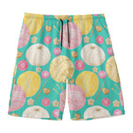 Watercolor Yarn Pattern Print Men's Swim Trunks