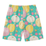 Watercolor Yarn Pattern Print Men's Swim Trunks