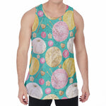 Watercolor Yarn Pattern Print Men's Velvet Tank Top