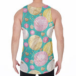 Watercolor Yarn Pattern Print Men's Velvet Tank Top