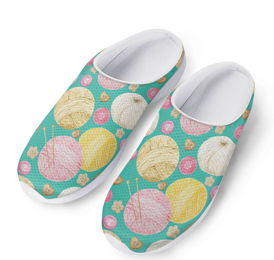 Watercolor Yarn Pattern Print Mesh Casual Shoes