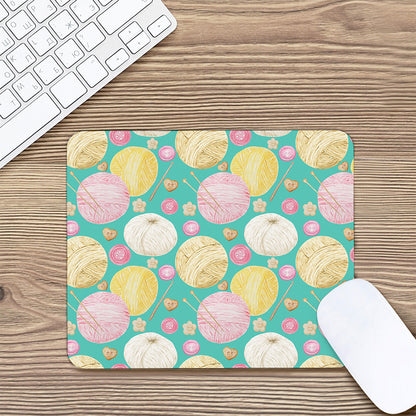 Watercolor Yarn Pattern Print Mouse Pad