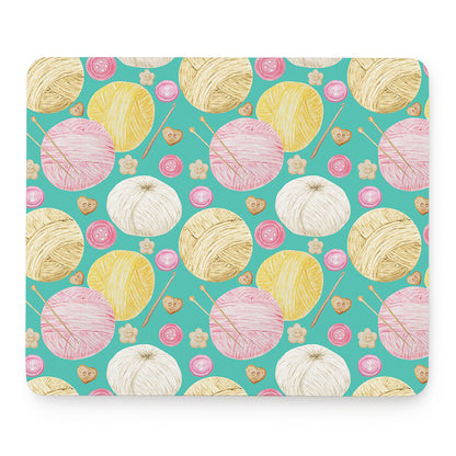 Watercolor Yarn Pattern Print Mouse Pad