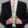Watercolor Yarn Pattern Print Necktie