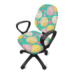 Watercolor Yarn Pattern Print Office Chair Cover