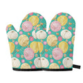 Watercolor Yarn Pattern Print Oven Mitts