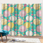 Watercolor Yarn Pattern Print Pencil Pleat Curtains