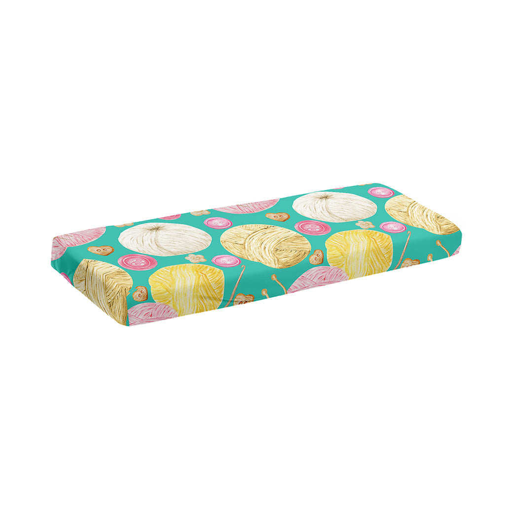 Watercolor Yarn Pattern Print Piano Keyboard Cover