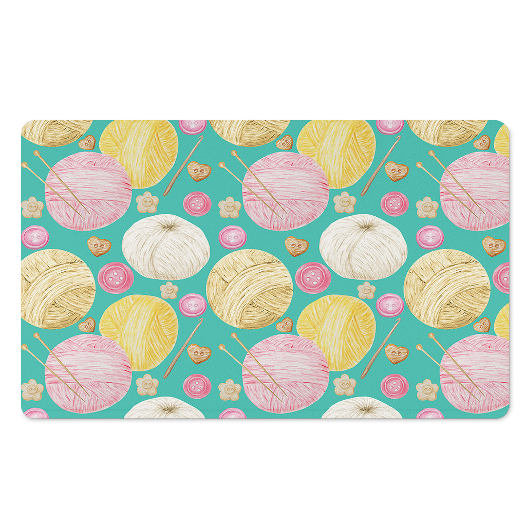 Watercolor Yarn Pattern Print Polyester Doormat